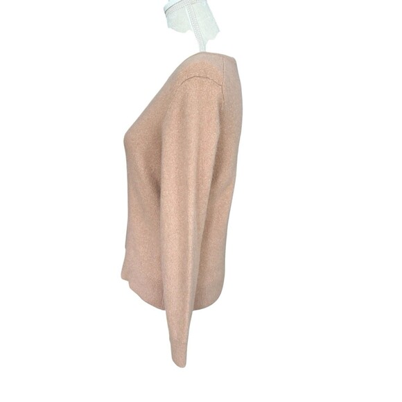 Quince 100% Mongolian Cashmere V-Neck Sweater Women's ~M/L Camel Minimalist - Picture 3 of 15